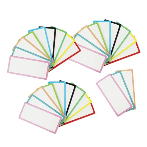 Colcolo Trocken abwischbare Etiketten, magnetische Namensschilder, Namensmagnet, löschbare Karten für Kühlschrank-Whiteboards, 30 Stück 5x10cm von Colcolo