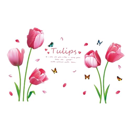 Colcolo Wandtattoos, PVC, Wandbilder für Büro Und Wohnzimmer, Rote Tulpen von Colcolo