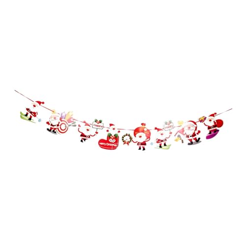 Colcolo Weihnachtsbanner, Weihnachtsgirlande, Basteln, DIY-Kunst, Ornament, Tafelaufsatz, Weihnachtsdekor, Papier, hängende Fahnen für das Festival, Style B von Colcolo