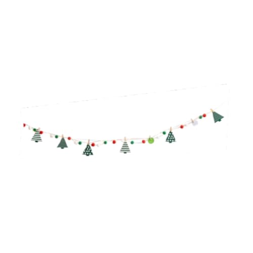 Colcolo Wimpelkette Girlande Flagge Weihnachtsanhänger Pompom Weihnachtsschmuck zum Aufhängen Weihnachtsbanner für Kaminsims Festlicher Baum Kamin, Kleiner Weihnachtsbaum von Colcolo