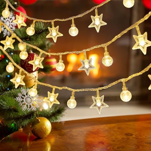 20 Led Lichterkette 3m Partylichterkette, LED Lichterkette Kugel Warmweiß Licht Camping Lichterkette Aufrollbar für Innen und Außen, Outdoor Lichterkette für Hochzeit Zimmer Balkon Weihnachtsdeko von Colexy