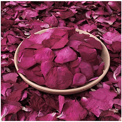 Colexy 200g Natürliche Getrocknete Rosenblätter Natürliche Rote Rosen Echte Blume Trockene Rote Rosenblüte für Fußbad Körperbad Spa Hochzeit Konfetti Heimduft DIY Handwerk Zubehör von Colexy