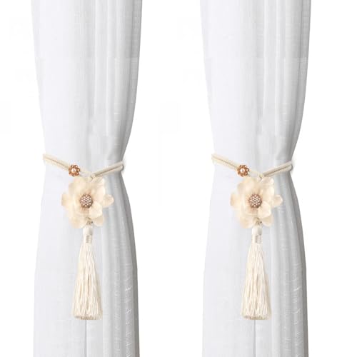 Gardinen Raffhalter Klammer 2 Stück Vorhang Kordel Beige, Vorhang Raffhalter, Gardinenhalter Raffhalter, Gardinen Raffhalter Blumen, Zur Dekoration Von Wohnzimmer, Büro, Garten Und Schlafzimmer Gardinen Raffhalter Klammer 2 Stück Vorhang Kordel Beige, Vorhang Raffhalter, Gardinenhalter Raffhalter, Gardinen Raffhalter Blumen, Zur Dekoration Von Wohnzimmer, Büro, Garten Und Schlafzimmer von Colexy
