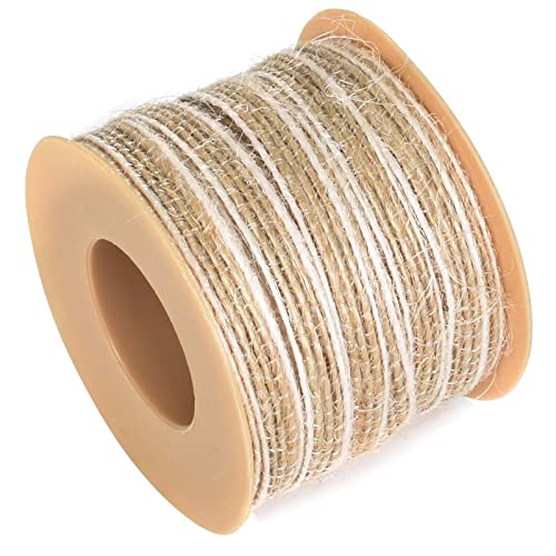 Hessische Bänder Juteband Vintage Geschenkband 10m Natürliche Sackleinenband Natur Geschenkband für Weihnachtsdekoration DIY Handwerk Hochzeit Party Home Dekoration von Colexy