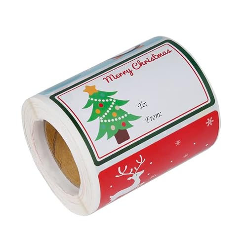 Weihnachtsge Schenkanhänger Aufkleber, Weihnachtsdeko Geschenk Aufkleber, Geschenkaufkleber Weihnachten zum Beschriften, Weihnachtsgeschenke Verpackung Etiketten für Weihnachtskarten, Umschlag von Colexy