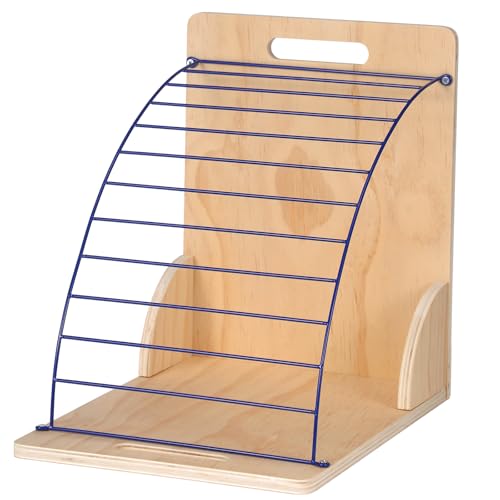 Colingmill Klemmbrett-Halter, Holz und Metall, Klemmbrett, 34 x 34 x 26 cm, Ständer, Klemmbrett, Aufbewahrung, stabiles Klemmbrett, Organizer für Klassenzimmer, Büro, Schule (blau) von Colingmill