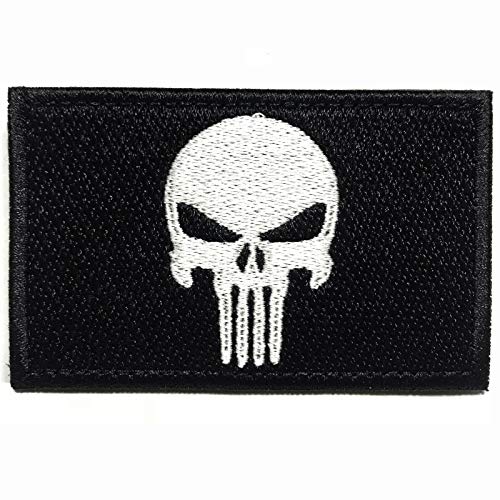 Colisal Klett Patch Punisher Airsoft Patch Klett für Rucksäcke Militär Patches Aufkleber Abzeichen Klettbänder von Colisal