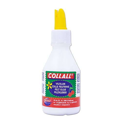 Collall - Collall Klar und Schnell Trocknend (100ml) Stark Adhäsion Gefühlt und Textil Flüssig Kleber Flasche mit Handlich Dosierung Kappe- 1 Stück von Collall