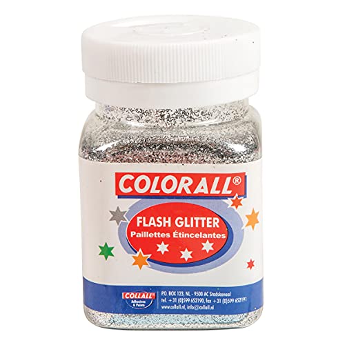 Collall Glitzer/Glitter Silber zum Basteln und Dekorieren, 150ml in Streudose von Collall