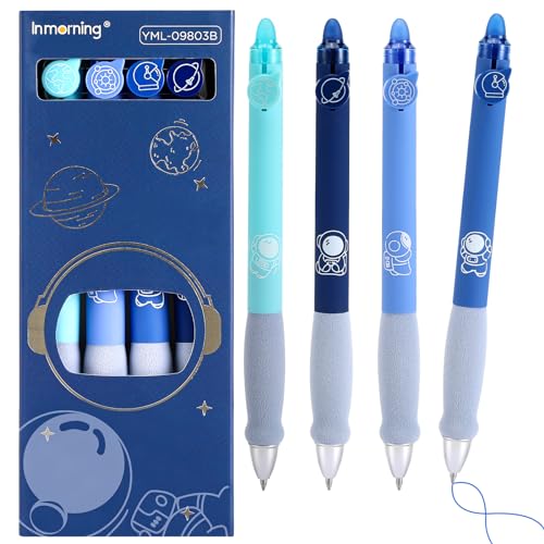 Collazoey Radierbarer Kugelschreiber, 4 Stück Tintenroller Radierbar mit 4 Nachfüllungen, 0.5MM Erasable Pen Set Gelschreiber Radierstifte für Kinder Studenten Schule Bürobedarf (Blau) von Collazoey