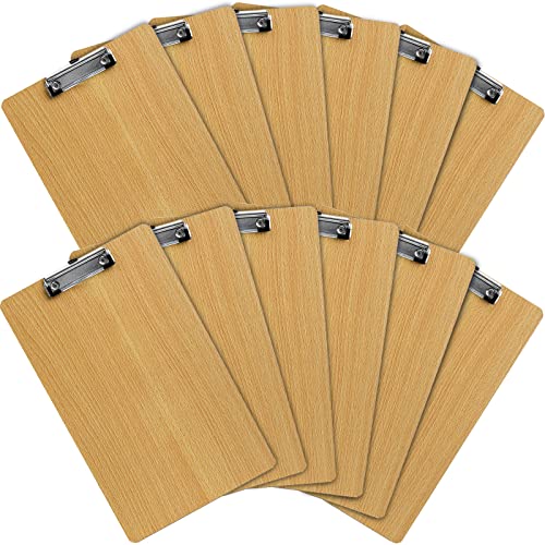 Coloch 12 Stück Hartplatten Klemmbrett A4 mit Metallclip, clipboard Set mit Aufhängelöchern für Büro, Schule, Klassenzimmer, Zuhause, Outdoor Lernen, 22,9 x 38,1 cm von Coloch