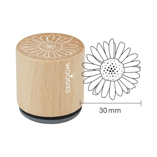 Woodies Stempel - Sonnenblume, Holzstempel rund von Colop