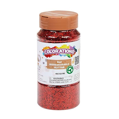 Colorations Biologisch abbaubarer Glitzer, Rot, 118 ml von Colorations