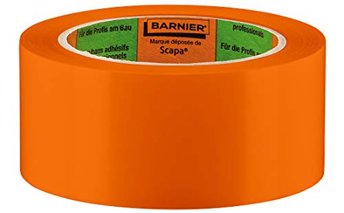 Barnier PVC Putzerband Winter | Winter Schutzband 50 mm 33 m orange glatt | Barnierband Winter für Maler und Verputzerarbeiten | Frostband für Innen und Außen | Klebeband Putzerband von Colorus