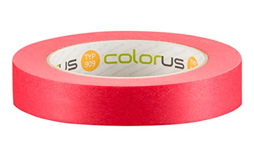 Colorus Premium Abklebeband 19 mm x 50 m | Faserverstärktes, extrem reißfestes Malerband | Fineline Klebeband für glatte und raue Oberflächen | Spezialklebeband für superflache Farbkanten von Colorus