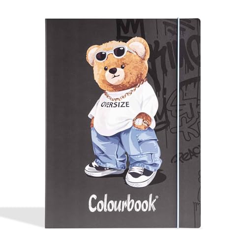 Colourbook Funny and Bears - Aktenordner mit 3 Klappen und elastischem Rücken 1 (Oversize) von Colourbook