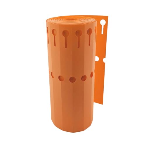 CombiCraft PVC Sleufetiketten Orange, 200 x 20 mm, 200 Mikron - 1000 Stück auf Rolle - Robust, vielseitig & einfach zu beschriften - Ideal für Kennzeichnung in verschiedenen Umgebungen von CombiCraft