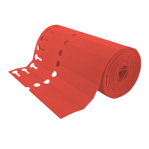 CombiCraft PVC Sleufetiketten Rot, 200 x 20 mm, 200 Mikron - 1000 Stück auf Rolle - Robust, vielseitig & einfach zu beschriften - Ideal für Kennzeichnung in verschiedenen Umgebungen von CombiCraft