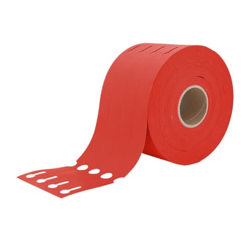 CombiCraft Schlaufenetiketten Rot - HDPE, 150 Mikron - 4000 Stück - 160x17mm für Thermo-Transfer-Drucker - ISEGA zertifiziert von CombiCraft