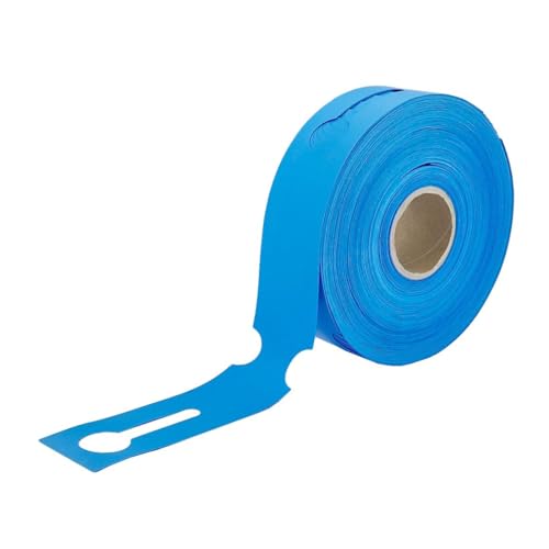 CombiCraft Schlitzetiketten E2 260 x 50 mm in Blau - 500 Stück - Ideal für Industrie, Lebensmittelherstellung und Gartenbau - Beschreib- oder bedruckbar - Wasserbeständig von CombiCraft