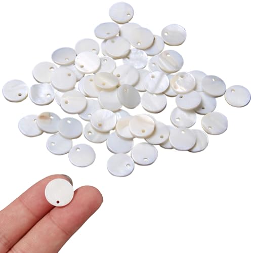 100 pcs Perlenknöpfe für Kleidung 0,4 '' natürliche Perleknöpfe mit einzelnen Loch eleganten Perlenknöpfen mit Glanz für Hemden, Pullover, Anzüge, Arbeitskleidung und Handwerk, Perlenknöpfe von Comebachome