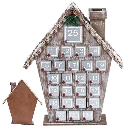 Holz Adventskalender, 16x13inch Weihnachtsfest -Adventskalender mit 25 Schubladen, füllen von Comebachome