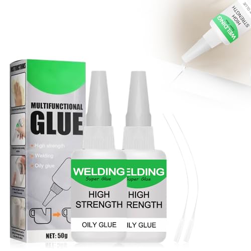 Welding High-strength Oily Glue, 50g Schweißen von Hochfestem öligem Kleber, Universal Wasserdichter Superkleber, Multifungctional Glue Extra Stark für Kunststoff Metall Harz (2) von ComedyKing