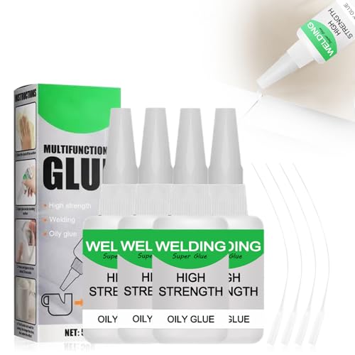 Welding High-strength Oily Glue, 50g Schweißen von Hochfestem öligem Kleber, Universal Wasserdichter Superkleber, Multifungctional Glue Extra Stark für Kunststoff Metall Harz (4) von ComedyKing