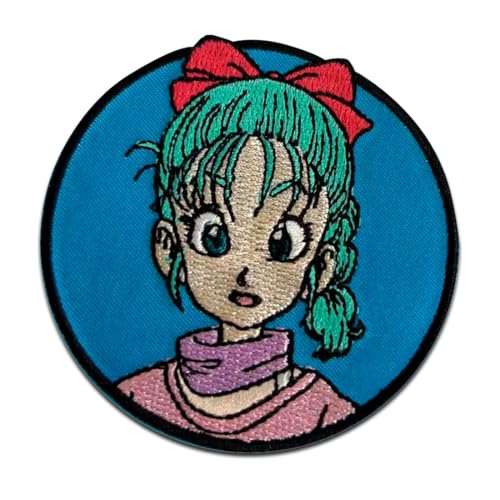 Comercial Mercera, Aufnäher Patches, Dragonball Z, Bulma - Charakter, Aufnäher Ideal für Mützen, Jacken, T-Shirts oder Schultaschen, 100% Polyester, 7x7 Zentimeter von Comercial Mercera