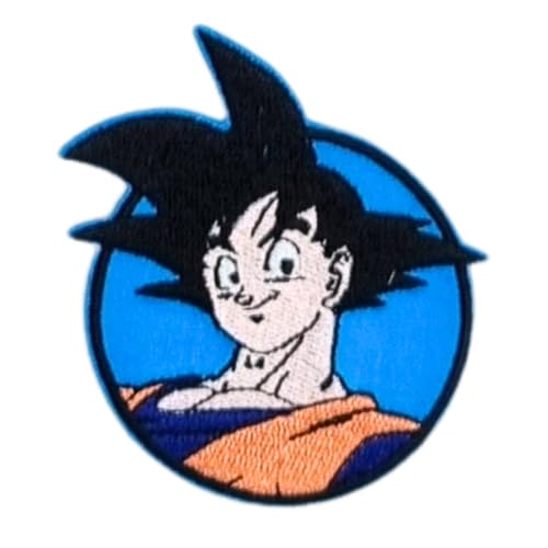 Comercial Mercera, Aufnäher Patches, Dragonball Z, Goku - Charakter, Aufnäher Ideal für Mützen, Jacken, T-Shirts oder Schultaschen, 100% Polyester, 6x8 Zentimeter von Comercial Mercera