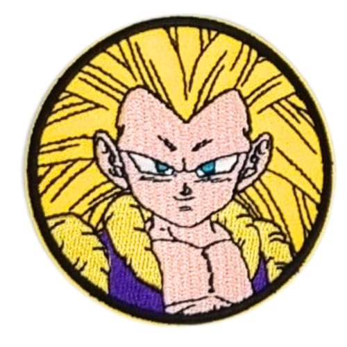 Comercial Mercera, Aufnäher Patches, Dragonball Z, Gotenks - Charakter, Aufnäher Ideal für Mützen, Jacken, T-Shirts oder Schultaschen, 100% Polyester, 6x6 Zentimeter von Comercial Mercera