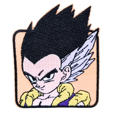 Comercial Mercera, Aufnäher Patches, Dragonball Z, Gotenks - Charakter, Aufnäher Ideal für Mützen, Jacken, T-Shirts oder Schultaschen, 100% Polyester, 7x6 Zentimeter von Comercial Mercera