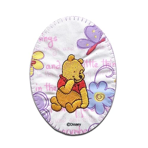 Comercial Mercera Disney © Winnie Pooh Blumen Sitzt - Aufnäher, Bügelbild, Aufbügler, Applikationen, Patches, Flicken, Zum Aufbügeln, Größe: 10,7 x 8 cm von Comercial Mercera