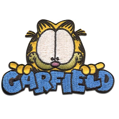 Comercial Mercera Garfield © Comic Katze gestickt - Aufnäher, Bügelbild, Aufbügler, Applikationen, Patches, Flicken, zum aufbügeln, Größe: 7,5 x 4,8 cm von Comercial Mercera