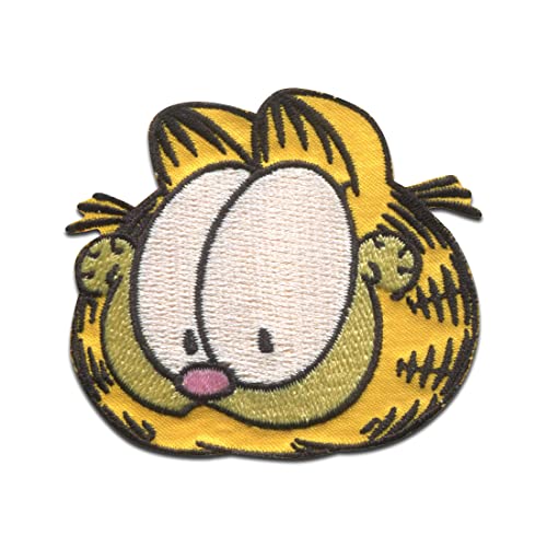 Comercial Mercera Garfield © Kopf Comic Katze gestickt - Aufnäher, Bügelbild, Aufbügler, Applikationen, Patches, Flicken, zum aufbügeln, Größe: 5,4 x 5,9 cm von Comercial Mercera