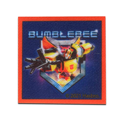 Comercial Mercera Hasbro Transformers Bumblebee - Aufnäher, Bügelbild, Aufbügler, Applikationen, Patches, Flicken, zum aufbügeln, Größe: 5,5 x 5,5 cm, Blau von Comercial Mercera