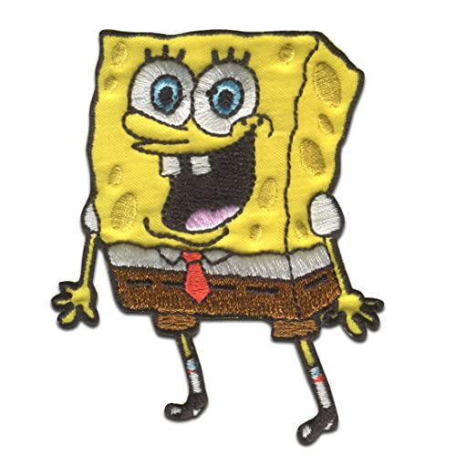 Comercial Mercera SPONGEBOB SQUAREPANTS Stickerei - Aufnäher zum Aufbügeln, bestickt, Applikation für Kleidung, Größe: 5,1 x 7,4 cm von Comercial Mercera