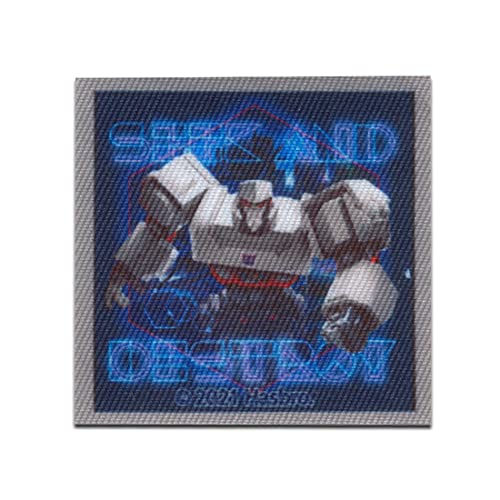 Hasbro © Transformers Megatron Seek and destroy - Aufnäher, Bügelbild, Aufbügler, Applikationen, Patches, Flicken, zum aufbügeln, Größe: 4,7 x 5,5 cm von Comercial Mercera