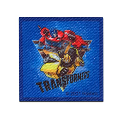 Hasbro © Transformers Optimus Prime & Bumblebee - Aufnäher, Bügelbild, Aufbügler, Applikationen, Patches, Flicken, zum aufbügeln, Größe: 5,5 x 5,5 cm von Comercial Mercera