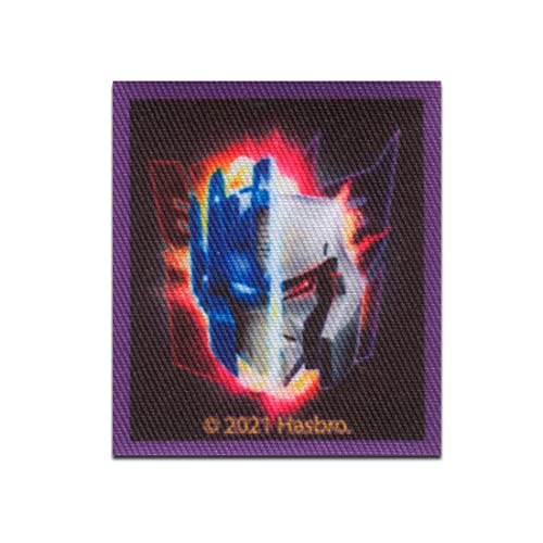 Hasbro © Transformers Optimus Prime & Megatron - Aufnäher, Bügelbild, Aufbügler, Applikationen, Patches, Flicken, zum aufbügeln, Größe: 5,5 x 5,5 cm von Comercial Mercera