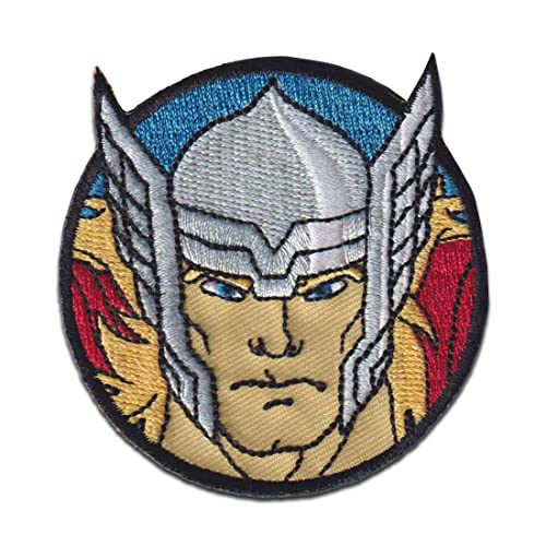 Marvel © Avengers Thor Button - Aufnäher, Bügelbild, Aufbügler, Applikationen, Patches, Flicken, zum aufbügeln, Größe: 6,3 x 6,6 cm von Comercial Mercera