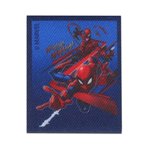 Marvel © Spiderman Comic Carnage - Aufnäher, Bügelbild, Aufbügler, Applikationen, Patches, Flicken, zum aufbügeln, Größe: 5,3 x 6,4 cm von Comercial Mercera