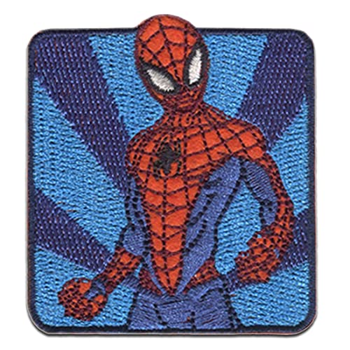 Marvel Spiderman Comic Quadrat - Aufnäher, Bügelbild, Aufbügler, Applikationen, Patches, Flicken, zum aufbügeln, Größe: 5,7 x 5,2 cm, SI-3515-03 von Comercial Mercera