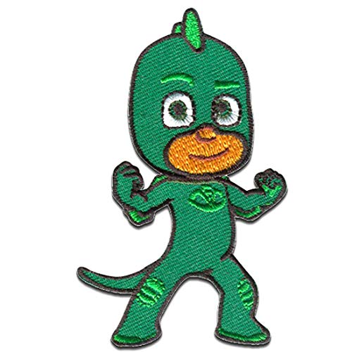 Pj Masks Gekko Dekorativer Aufnäher zum Aufbügeln 5,0 x 8,0 cm von Comercial Mercera