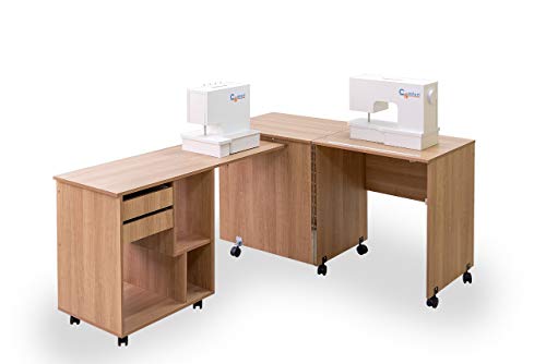 Comfort 8 | Nähmaschinenschrank | Nähmöbel | Nähtisch | Aufbewahrungsschrank | (Beech Ellmau) von Comfort Collection