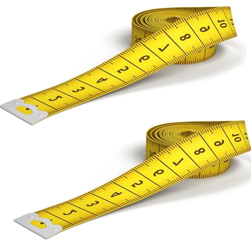 2 Bände Maßband Körpe 200cm/79 Zoll, Schneidermaßband Doppelseitige Measuring Tape Flexible Bandmaß Massband Schneider Mit Knopf Umfangmaßband Für Haushalte Handwerker Schneider von Comforty