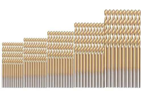 50 Stück HSS Metallbohrer Professional Geschliffen Kobalt Spiralbohrer fur Edelstahl und Metall von Comforty