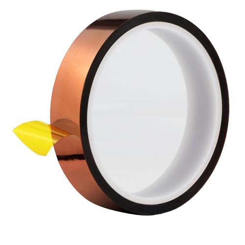 Comforty Kapton Tape, Hochtemperatur Resistant Klebeband Roll für Löten, Pulverbeschichtung, Sublimation, Isolierender Leiterplatten von Comforty