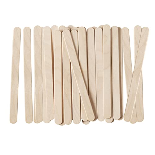 [200 Stück] 4,5 Zoll Holz-Multi-Zweck-Eisstiele für Basteln, Eis, Eiscreme, Wachs, Wachsen, Zungenspatel Holzstäbchen von GUSTO
