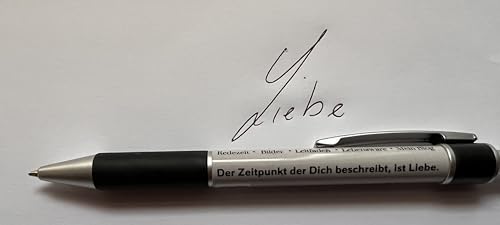 Comon24 Kugelschreiber light grey Der Zeitpunkt der dich beschreibt, ist Liebe. von Comon24